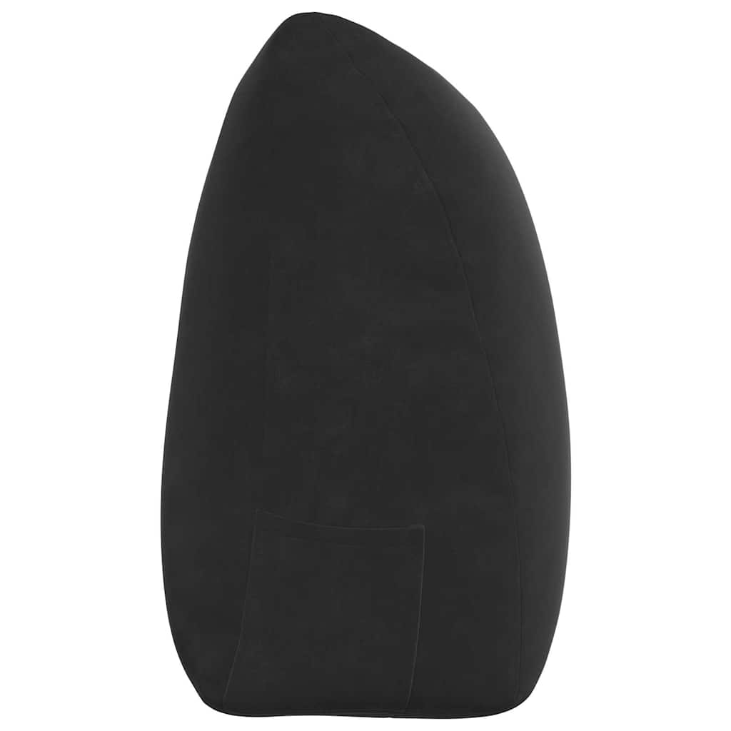 Cuscino per Schiena Nero 180 x 24 x 50 cm Velluto