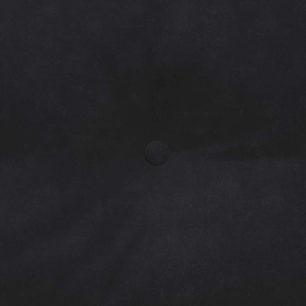 Cuscino per Schiena Nero 180 x 24 x 50 cm Velluto