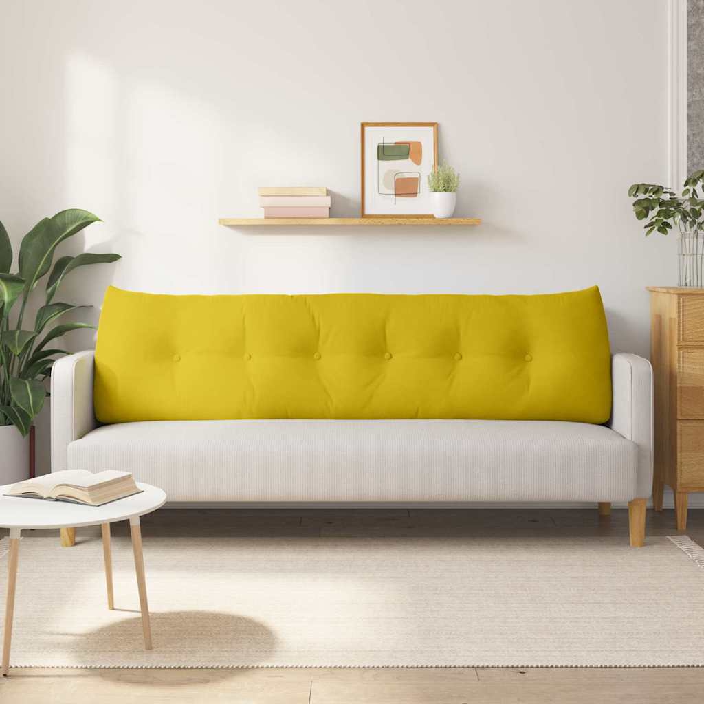 Cuscino per Schiena Giallo 180 x 24 x 50 cm Velluto