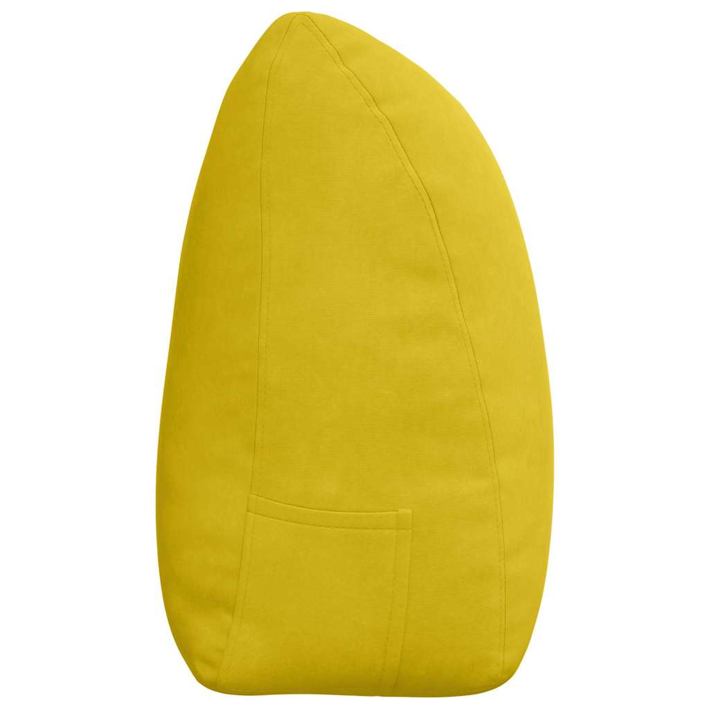 Cuscino per Schiena Giallo 180 x 24 x 50 cm Velluto