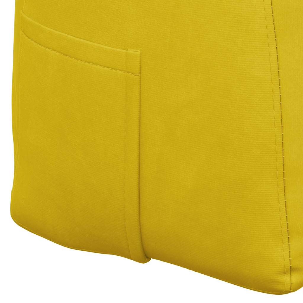 Cuscino per Schiena Giallo 180 x 24 x 50 cm Velluto
