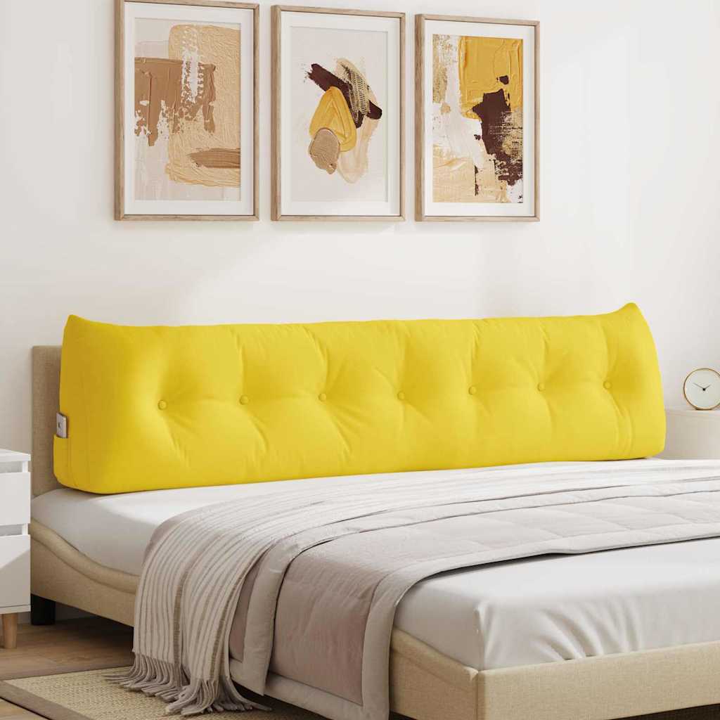 Cuscino per Schiena Giallo Chiaro 200 x 24 x 50 cm Tessuto