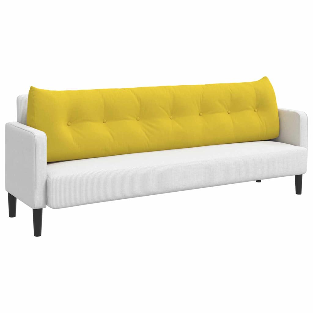 Cuscino per Schiena Giallo Chiaro 200 x 24 x 50 cm Tessuto