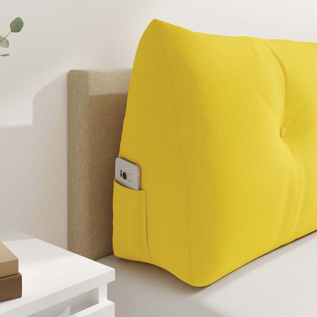 Cuscino per Schiena Giallo Chiaro 200 x 24 x 50 cm Tessuto