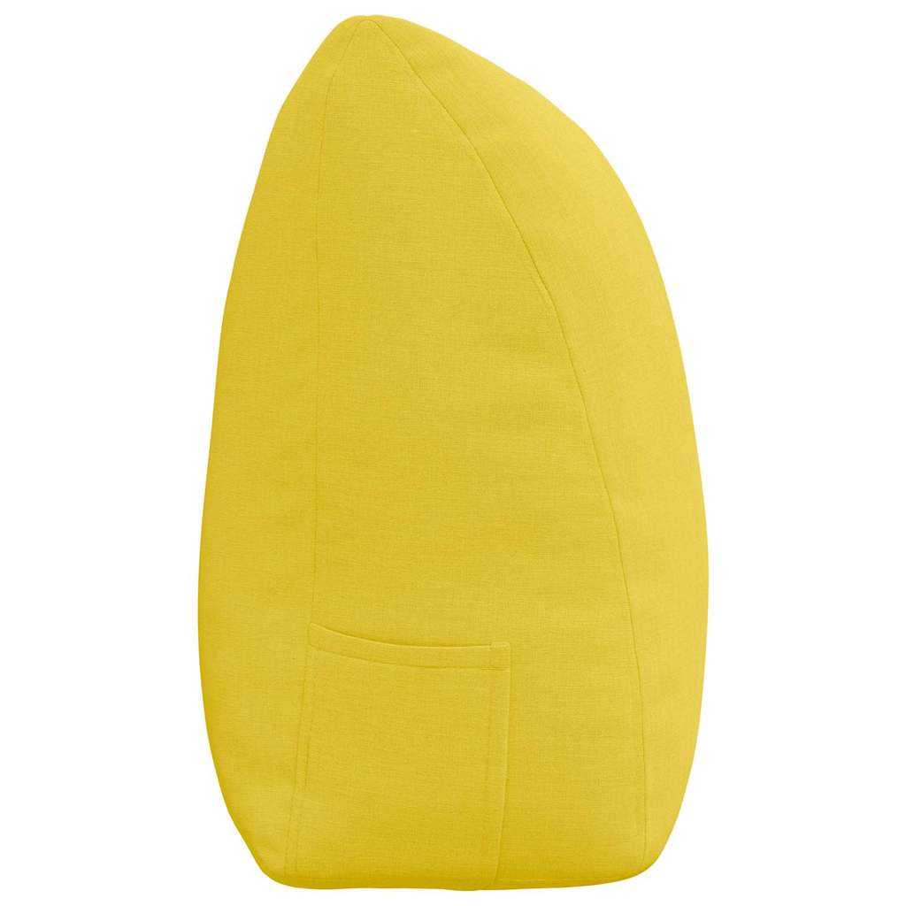 Cuscino per Schiena Giallo Chiaro 200 x 24 x 50 cm Tessuto