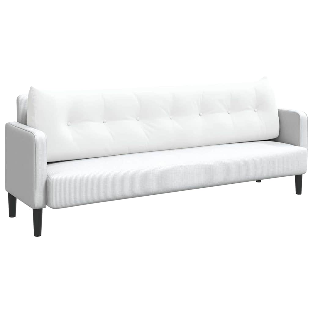 Cuscino per Schiena Bianco 200 x 24 x 50 cm Tessuto