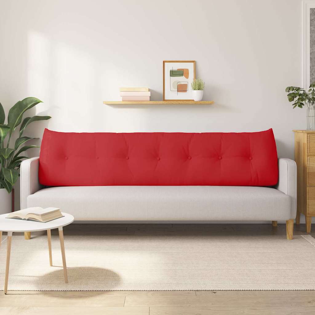 Cuscino per Schiena Rosso 200 x 24 x 50 cm Tessuto