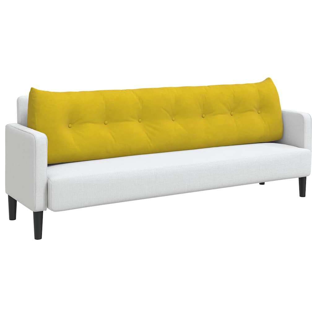 Cuscino per Schiena Giallo 200 x 24 x 50 cm Velluto