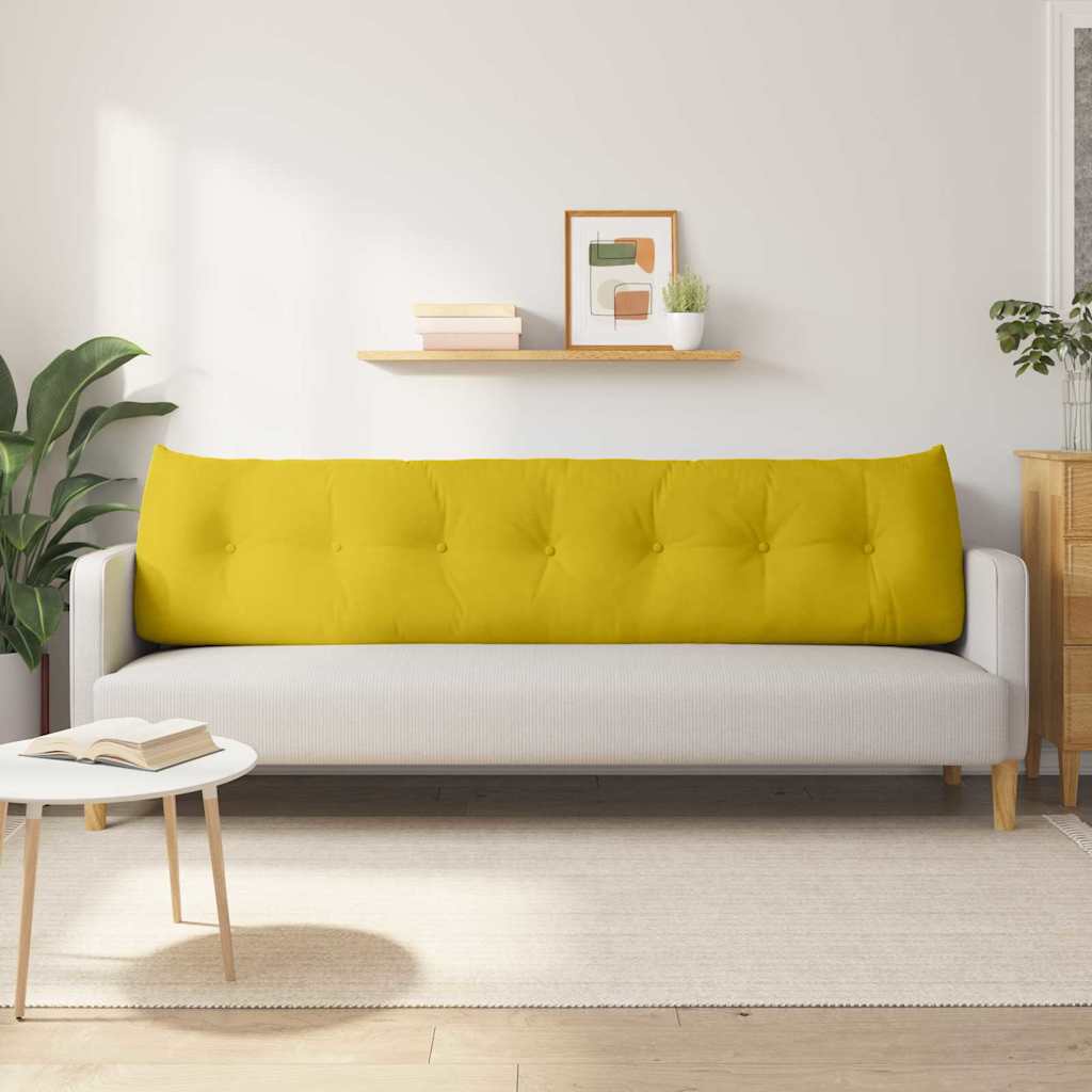 Cuscino per Schiena Giallo 200 x 24 x 50 cm Velluto