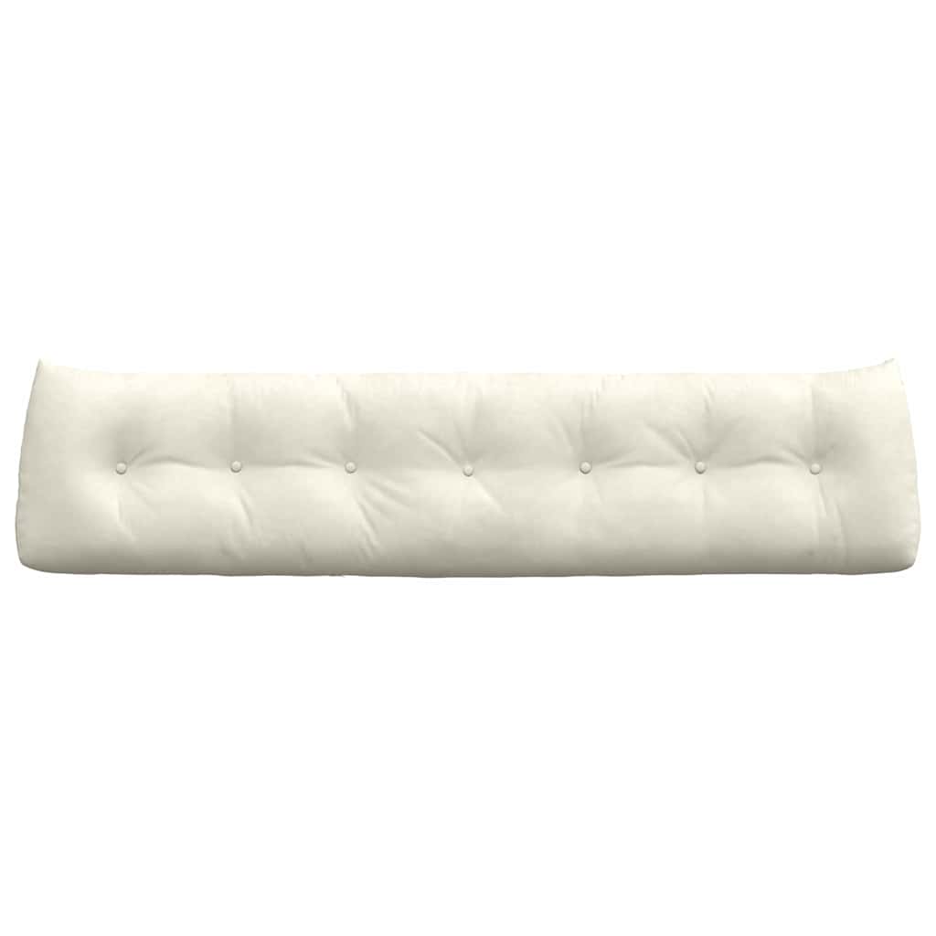 Cuscino per Schiena Crema 200 x 24 x 50 cm Velluto