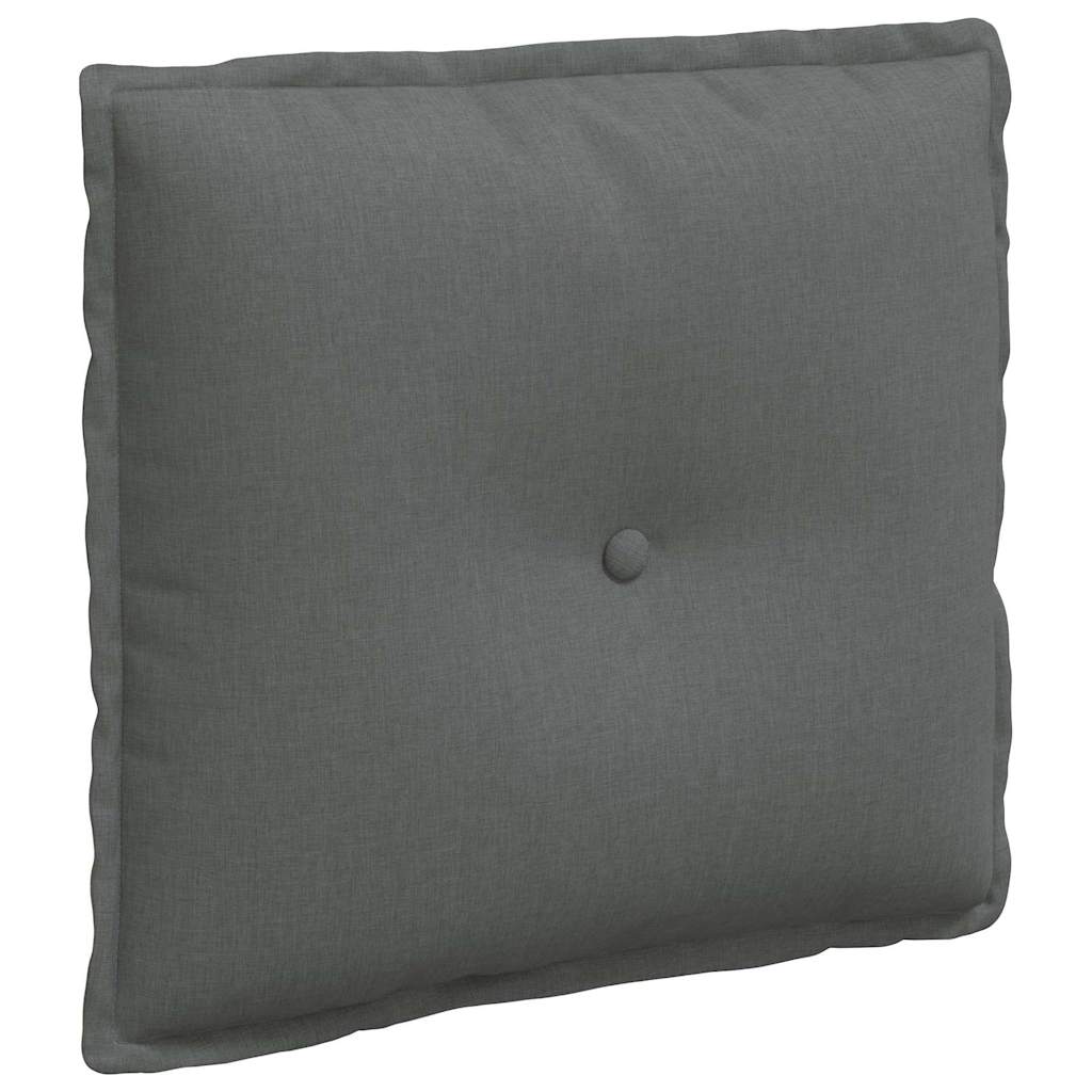 Cuscino per Schiena Grigio scuro 50 x 19 x 45 cm Tessuto