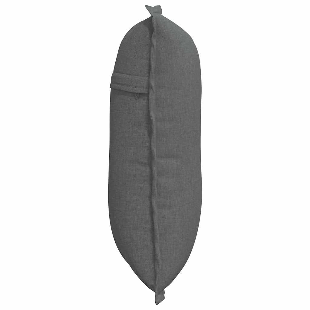 Cuscino per Schiena Grigio scuro 50 x 19 x 45 cm Tessuto