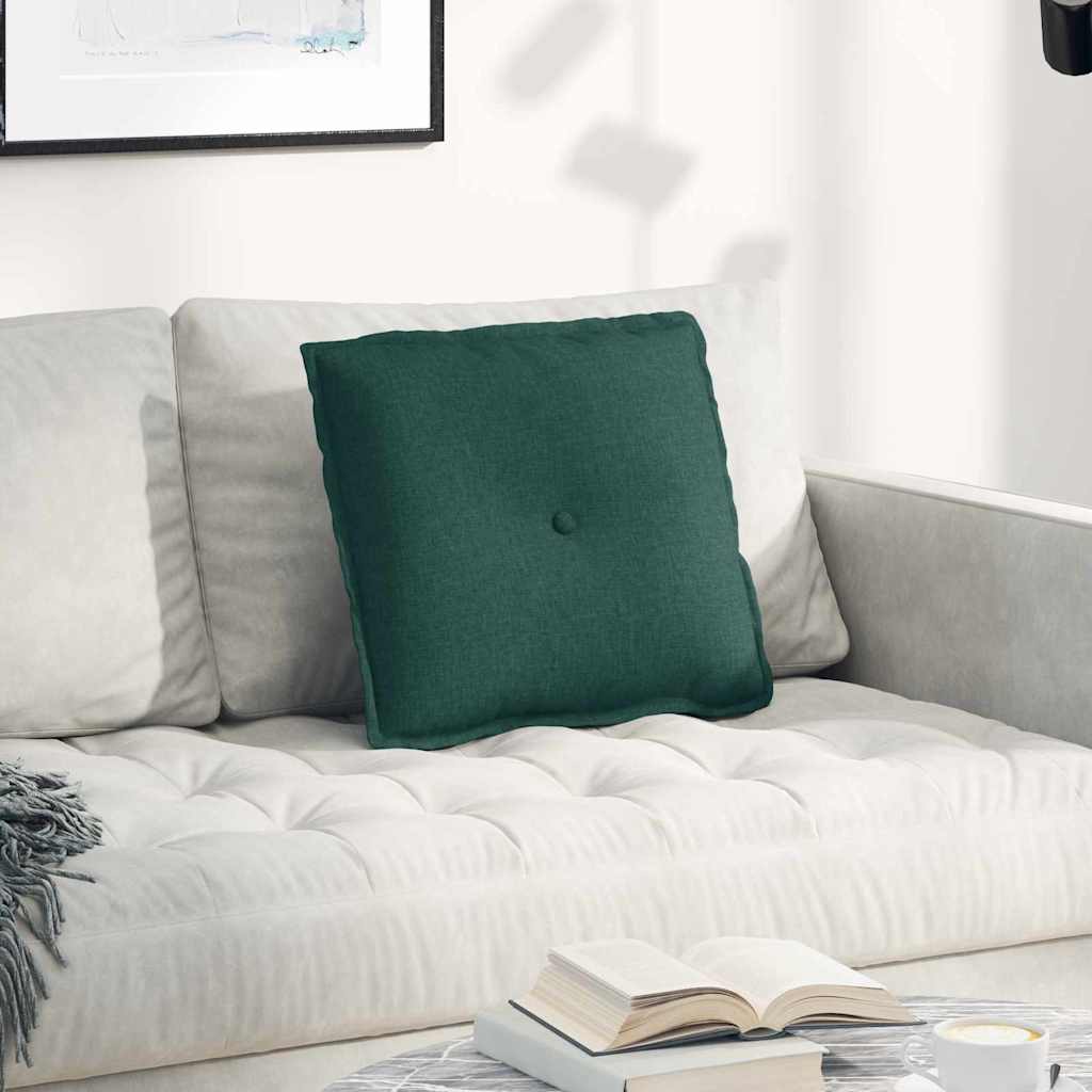 Cuscino per Schiena Verde Scuro 50 x 19 x 45 cm Tessuto