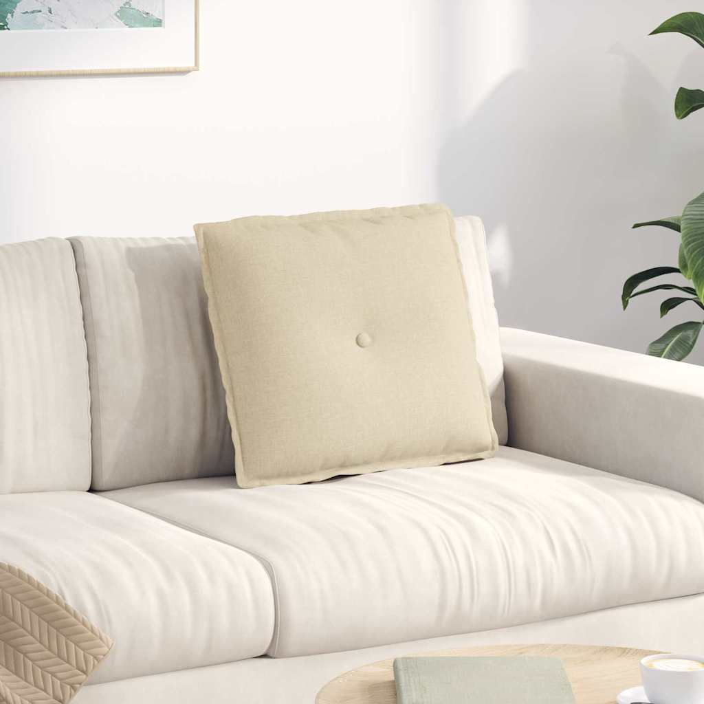 Cuscino per Schiena Crema 50 x 19 x 45 cm Tessuto
