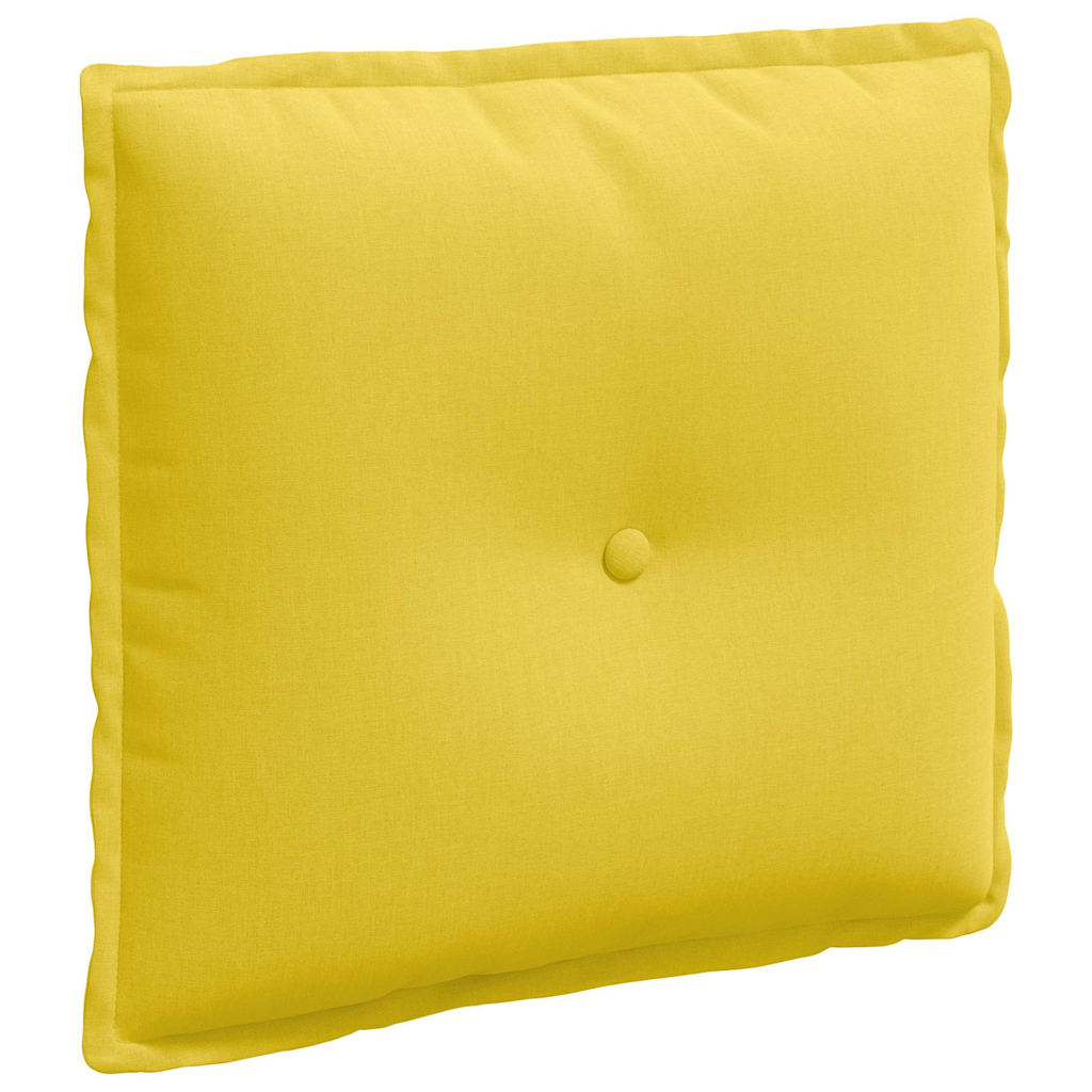 Cuscino per Schiena Giallo Chiaro 50 x 19 x 45 cm Tessuto