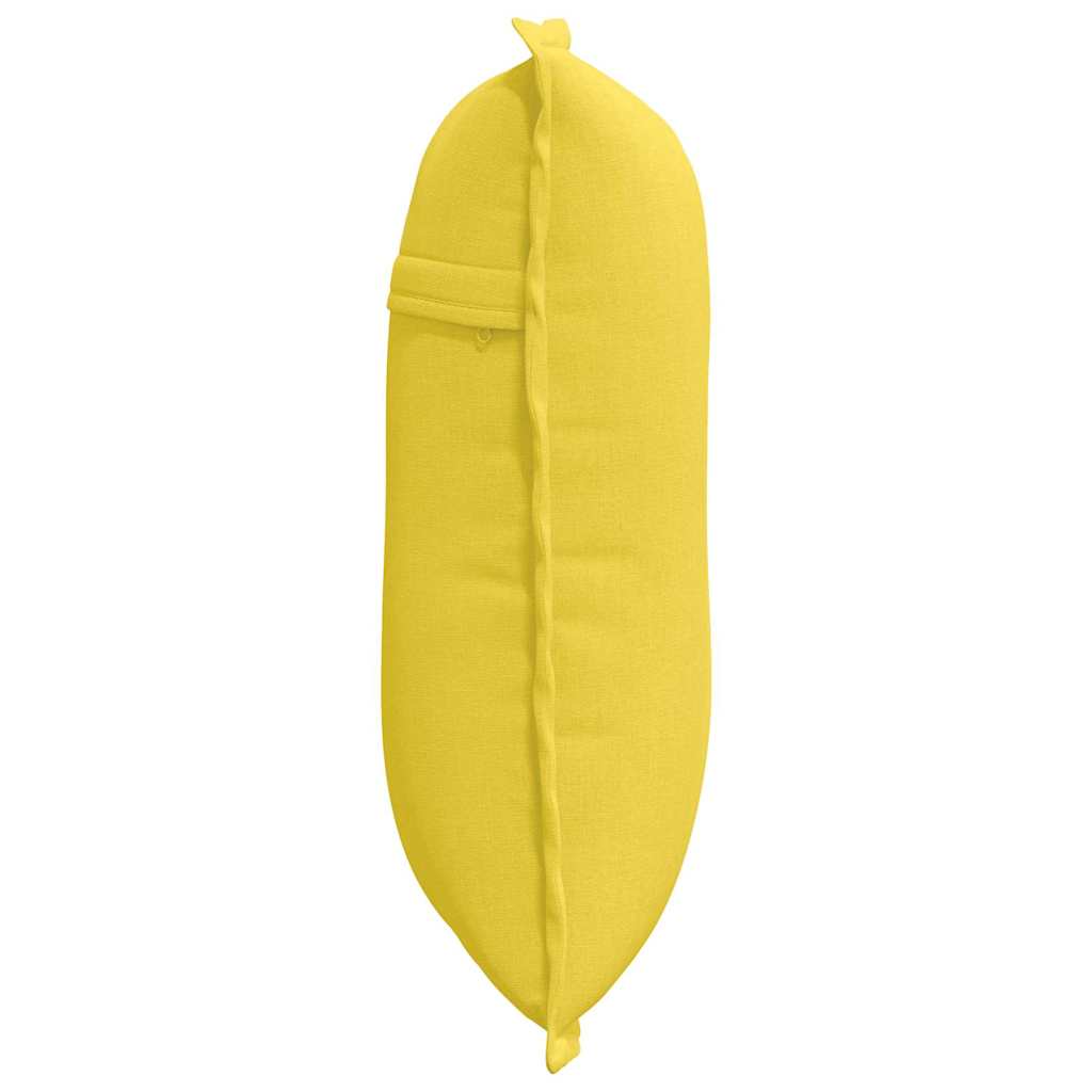 Cuscino per Schiena Giallo Chiaro 50 x 19 x 45 cm Tessuto