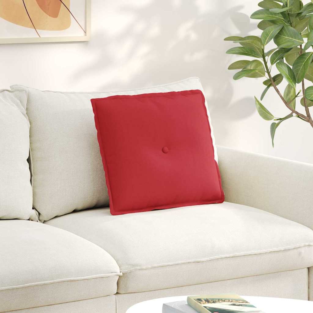 Cuscino per Schiena Rosso 50 x 19 x 45 cm Tessuto