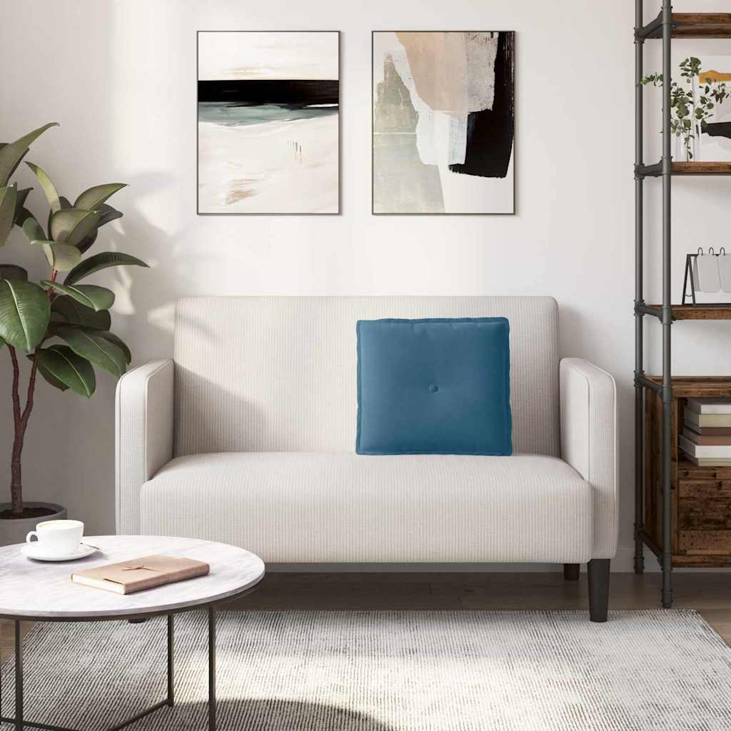 Cuscino per Schiena Blu 50 x 45 cm Tessuto in Cords