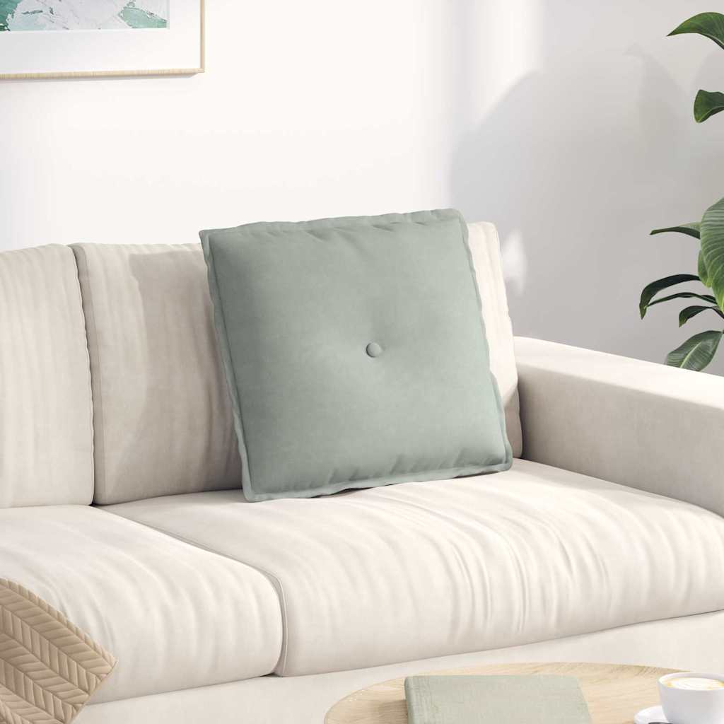 Cuscino per Schiena Grigio Chiaro 50 x 45 cm Tessuto in Cords