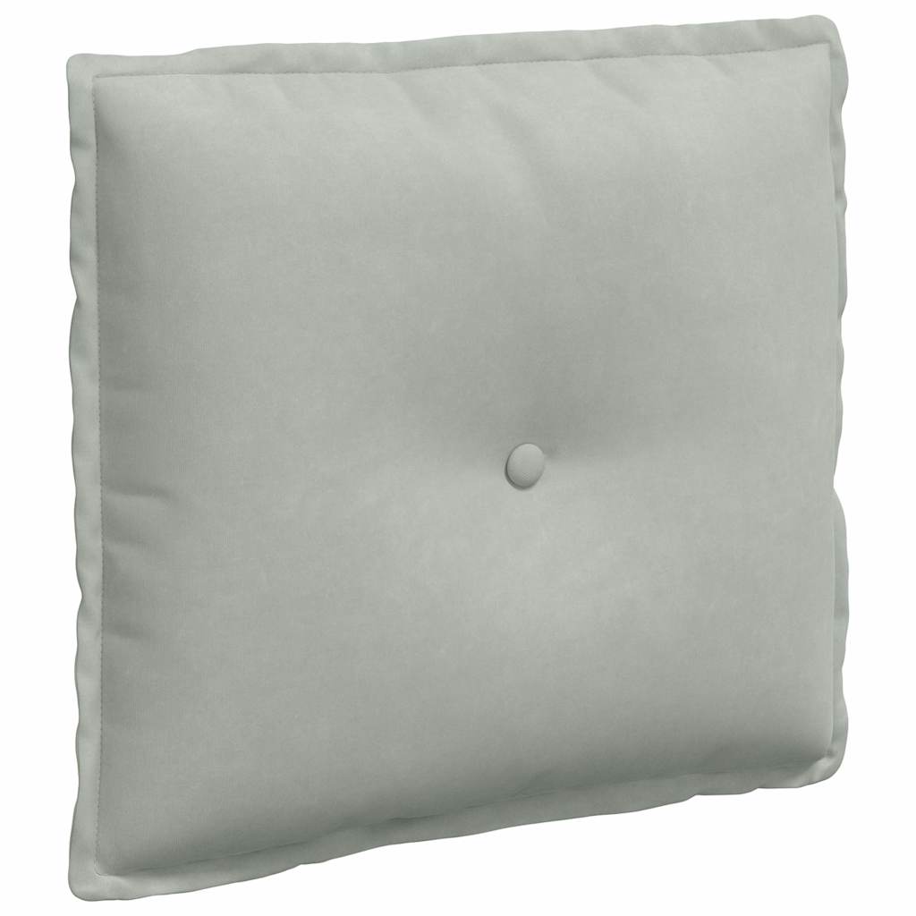 Cuscino per Schiena Grigio Chiaro 50 x 45 cm Tessuto in Cords