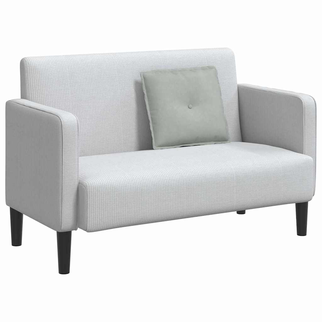 Cuscino per Schiena Grigio Chiaro 50 x 45 cm Tessuto in Cords