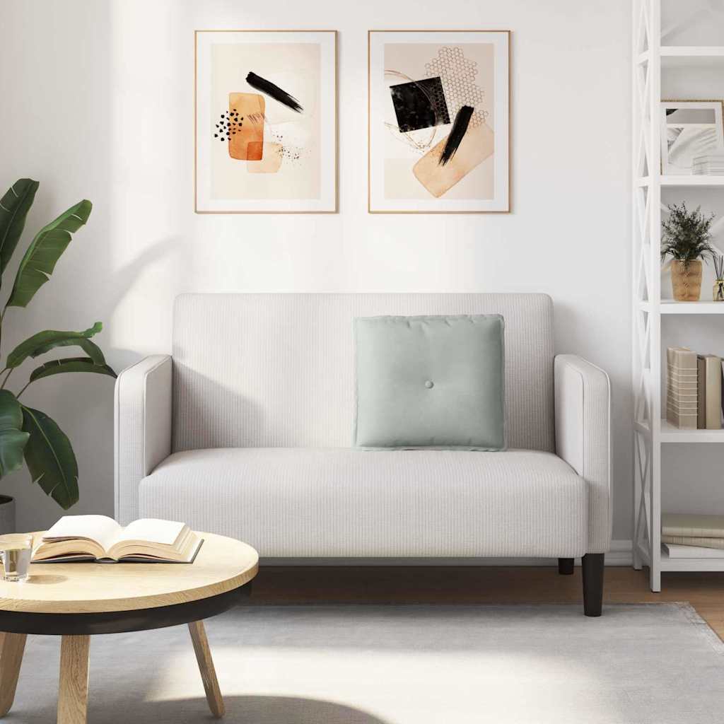 Cuscino per Schiena Grigio Chiaro 50 x 45 cm Tessuto in Cords