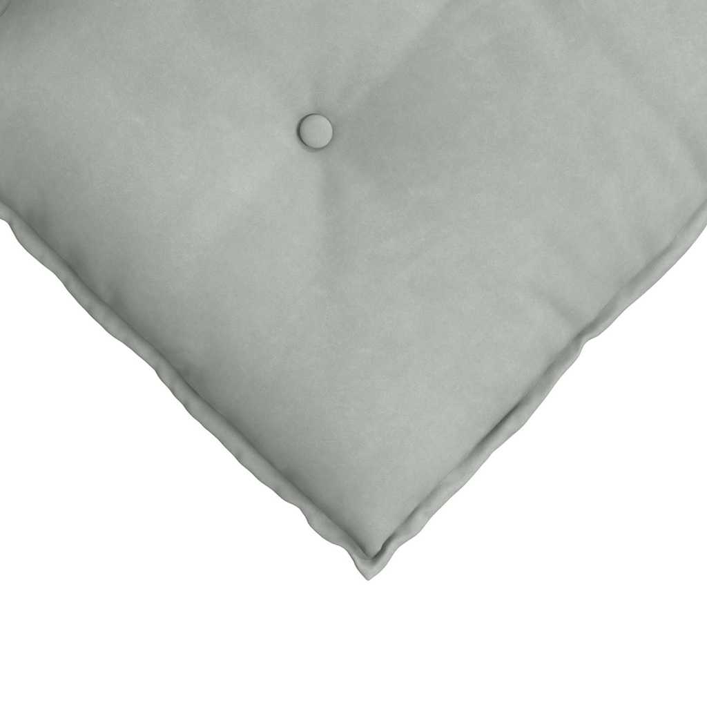 Cuscino per Schiena Grigio Chiaro 50 x 45 cm Tessuto in Cords