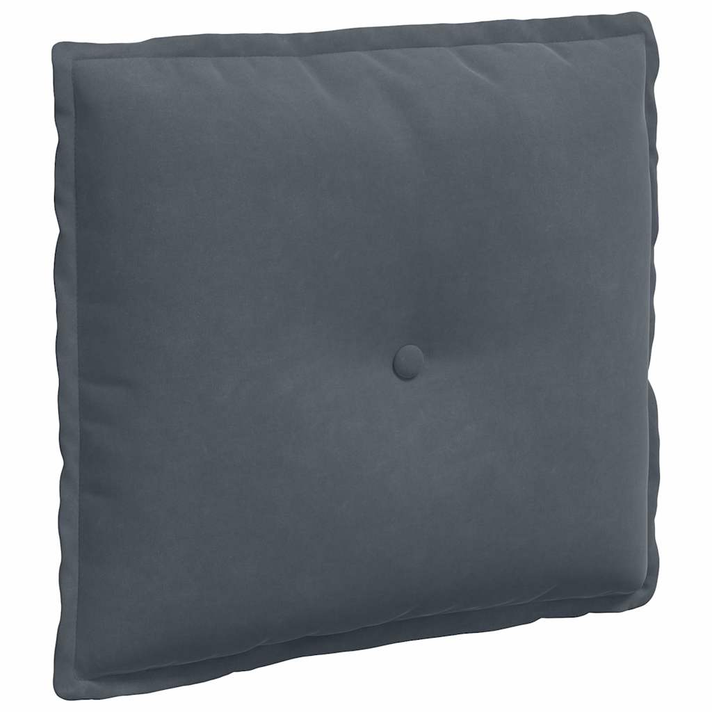 Cuscino per Schiena Grigio Scuro 50 x 45 cm Tessuto in Cords