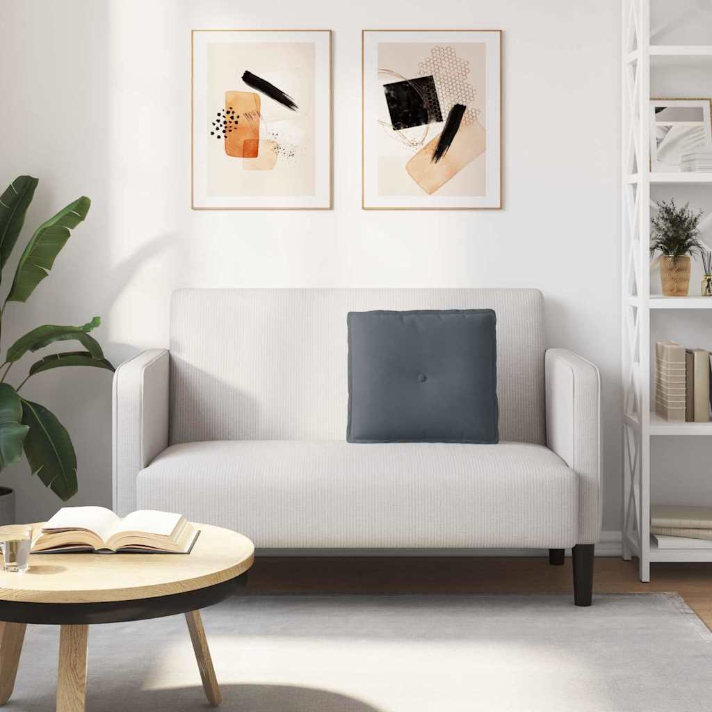 Cuscino per Schiena Grigio Scuro 50 x 45 cm Tessuto in Cords