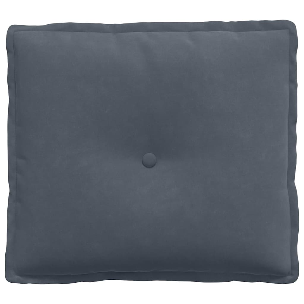 Cuscino per Schiena Grigio Scuro 50 x 45 cm Tessuto in Cords