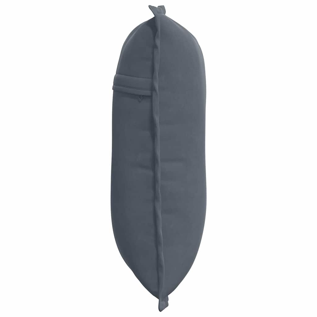 Cuscino per Schiena Grigio Scuro 50 x 45 cm Tessuto in Cords