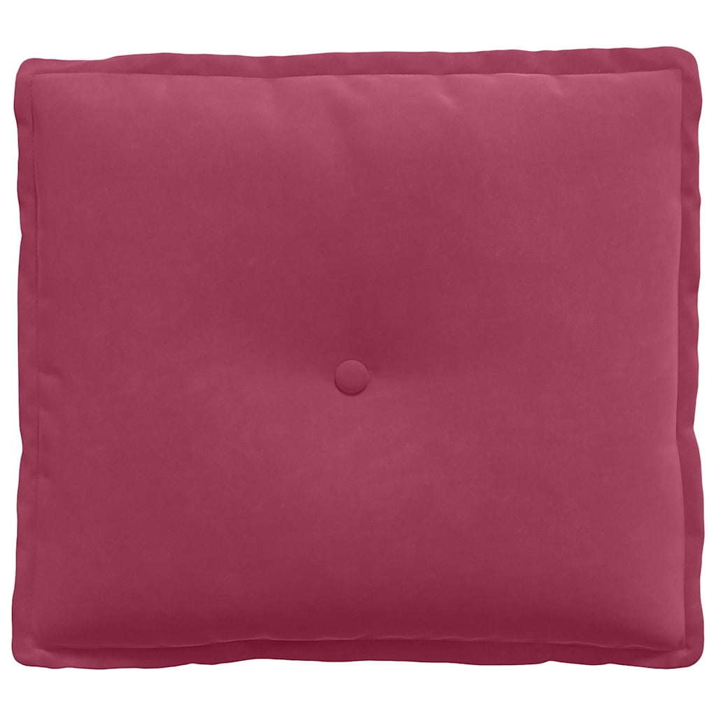 Cuscino per Schiena Rosso Vino 50 x 45 cm Tessuto in Cords