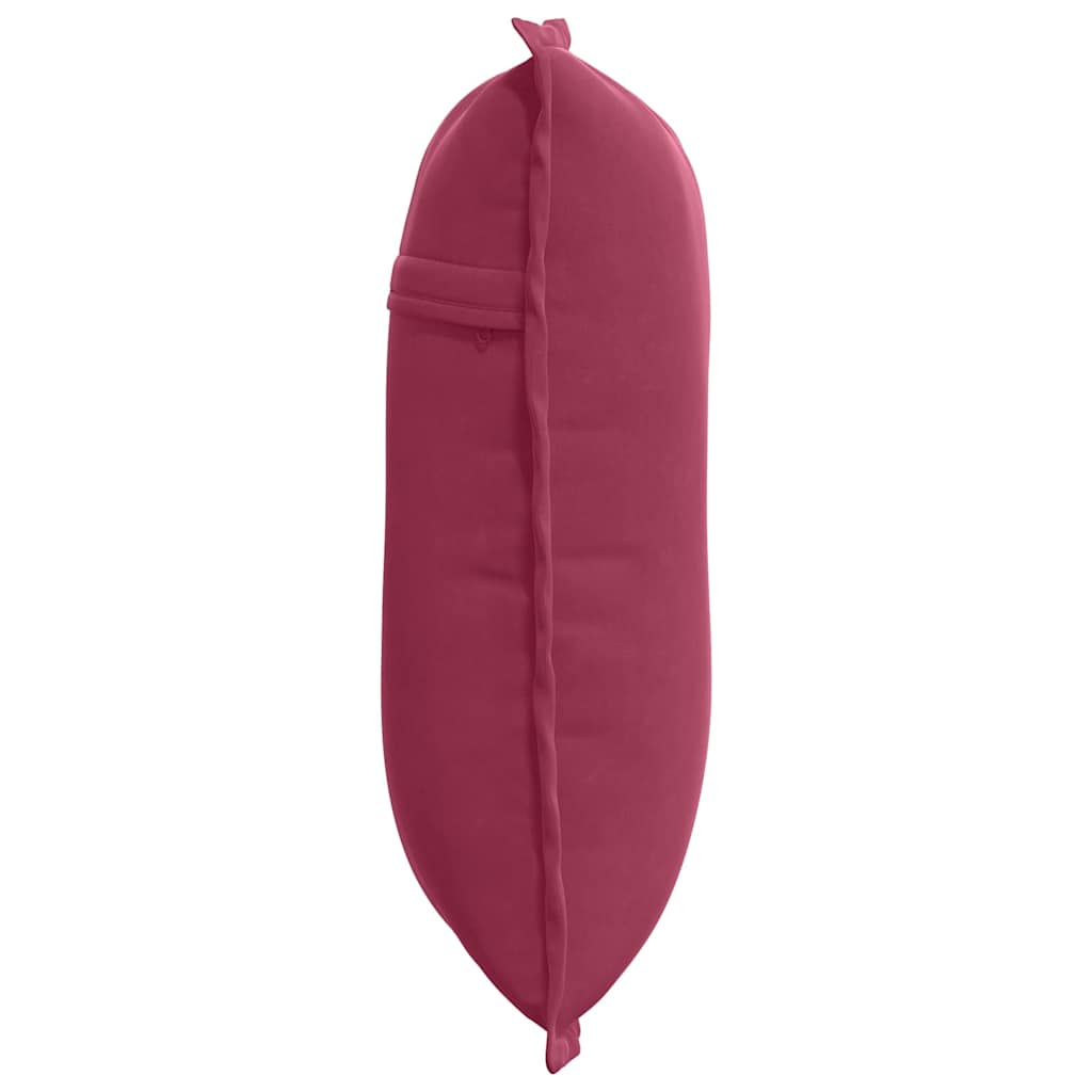 Cuscino per Schiena Rosso Vino 50 x 45 cm Tessuto in Cords