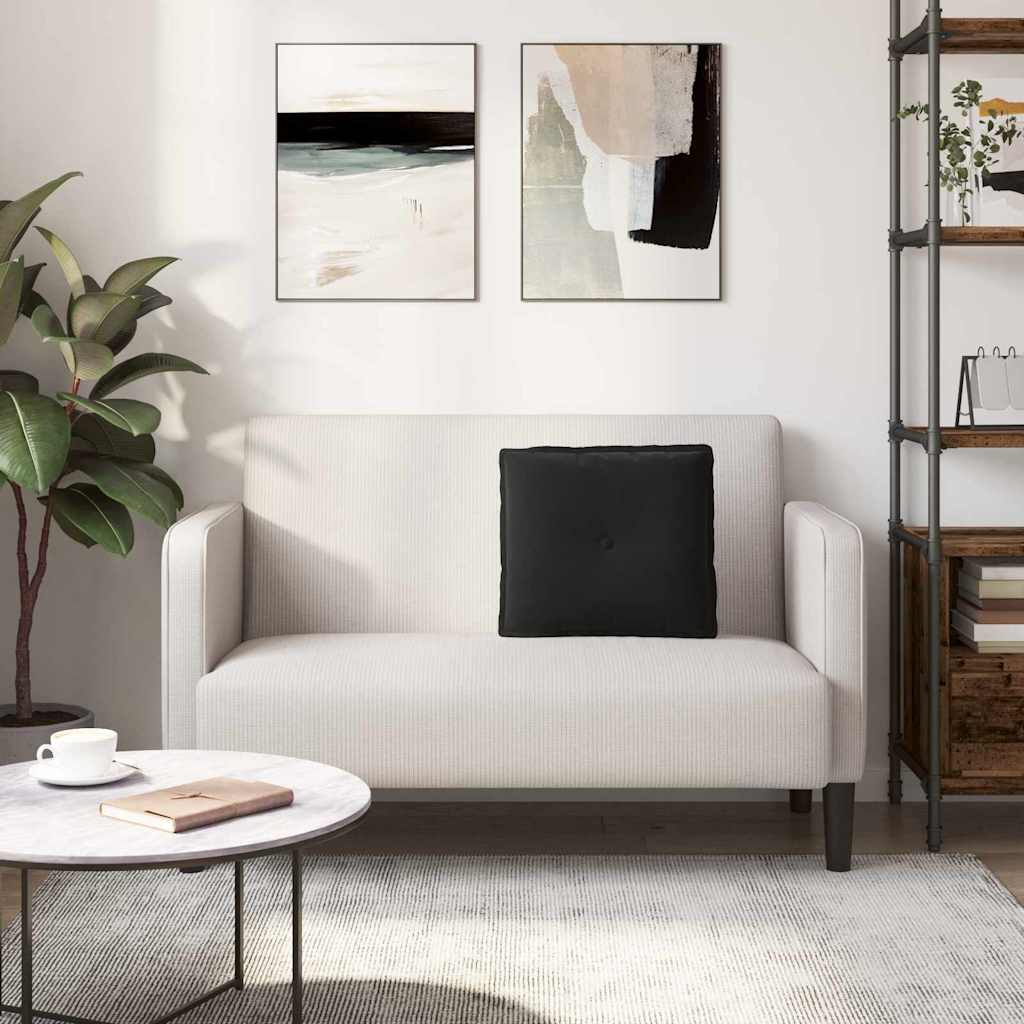 Cuscino per Schiena Nero 50 x 45 cm Tessuto in Cords