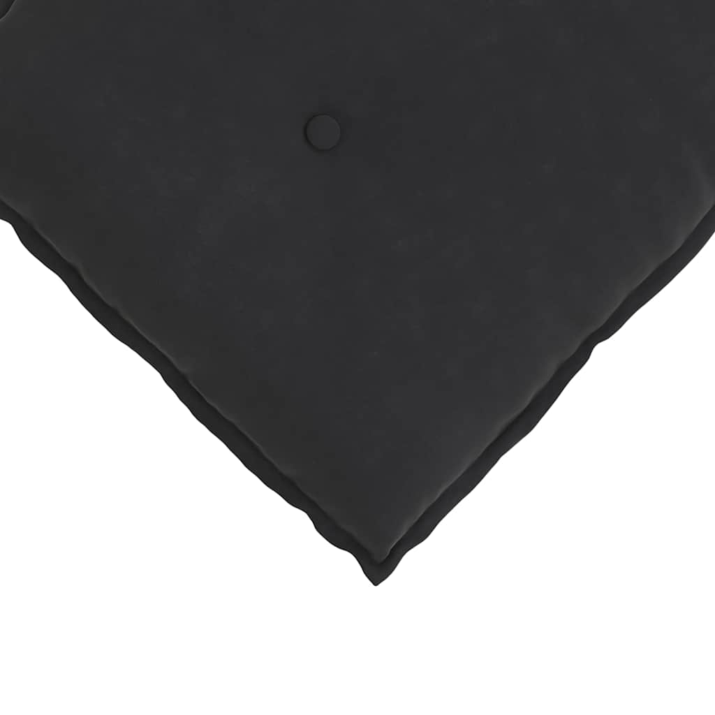Cuscino per Schiena Nero 50 x 45 cm Tessuto in Cords