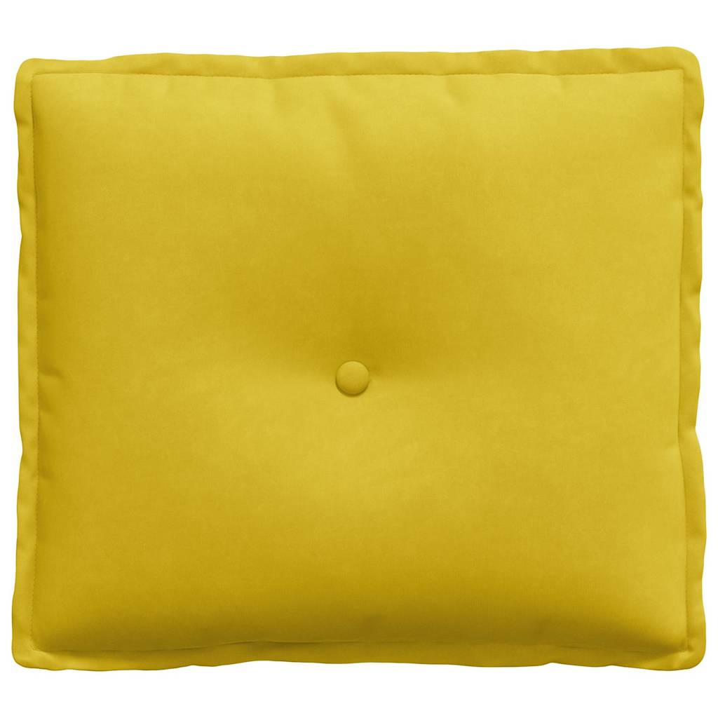 Cuscino per Schiena Giallo 50 x 45 cm Tessuto in Cords