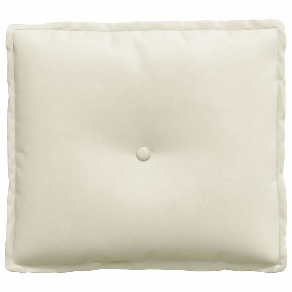 Cuscino per Schiena Crema 50 x 45 cm Tessuto in Cords