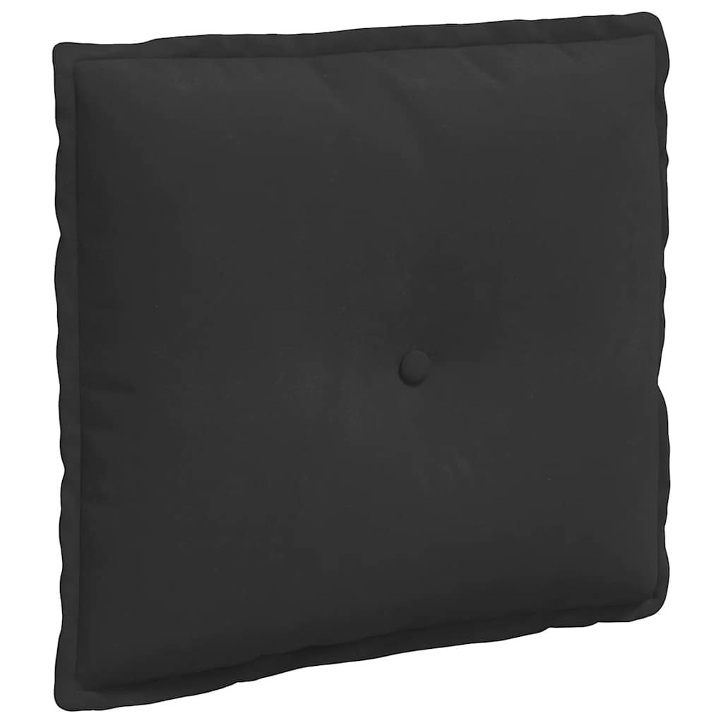 Cuscino per Schiena Nero 50 x 45 cm Tessuto in Microfibra