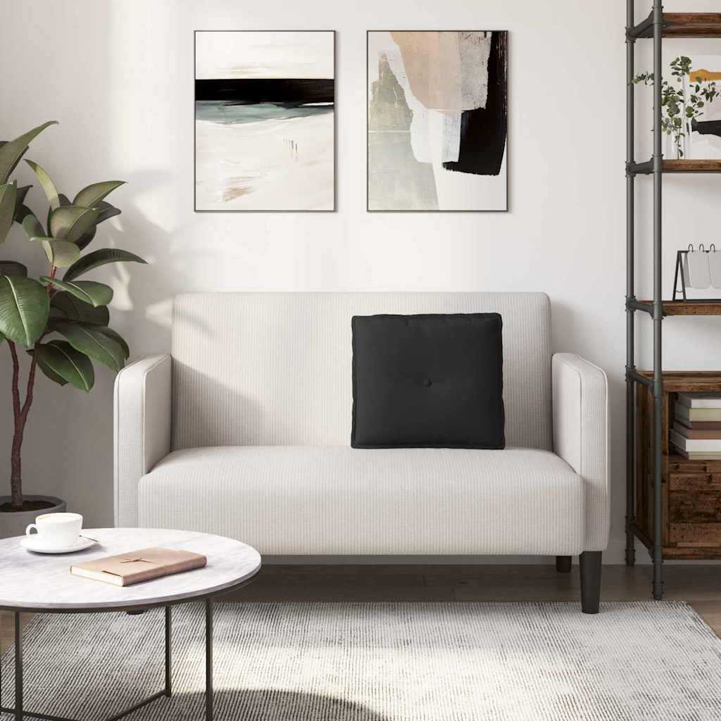 Cuscino per Schiena Nero 50 x 45 cm Tessuto in Microfibra
