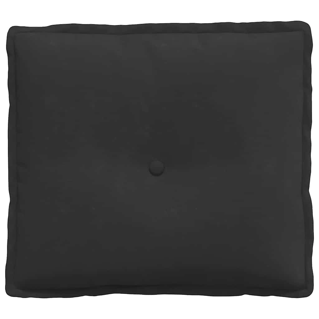 Cuscino per Schiena Nero 50 x 45 cm Tessuto in Microfibra