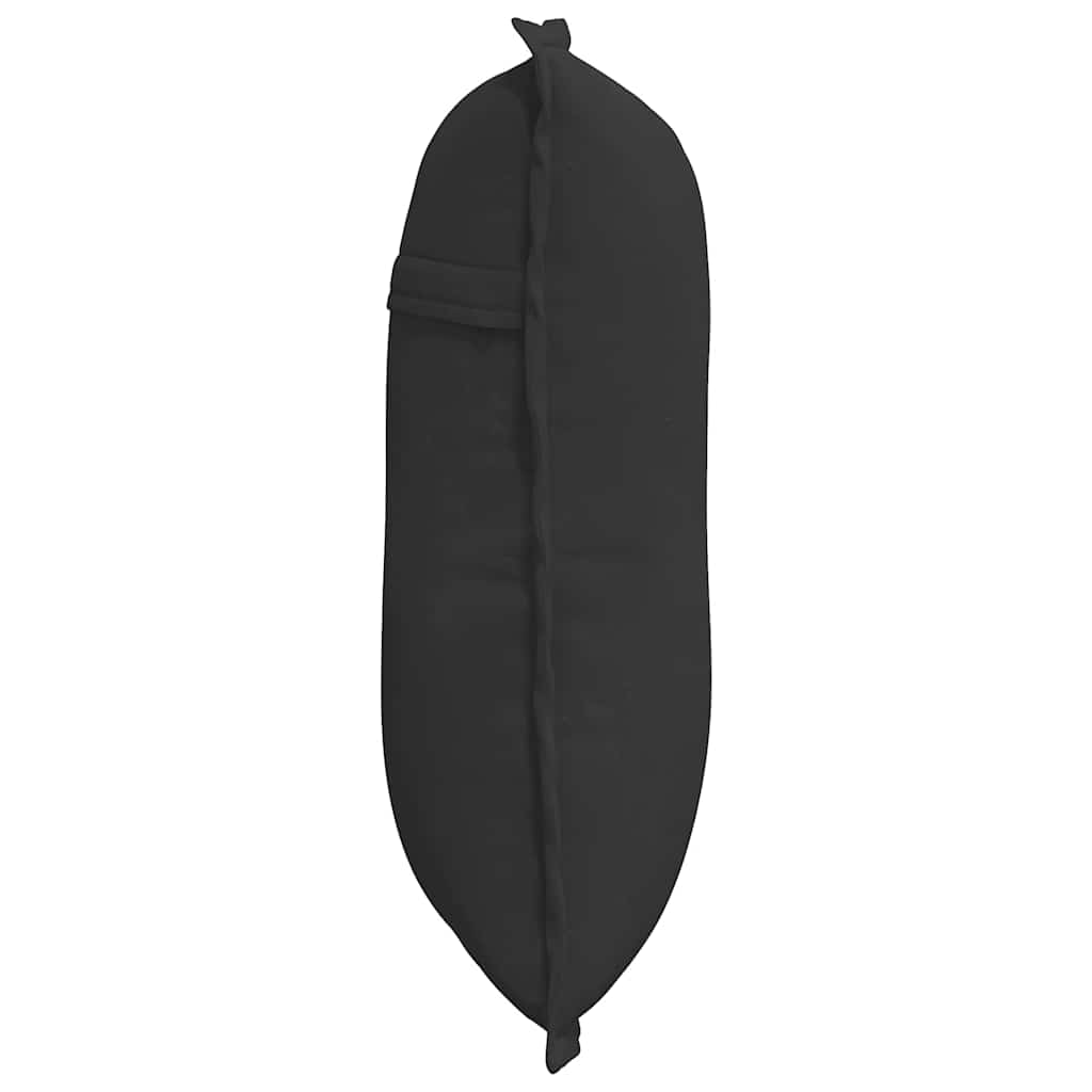 Cuscino per Schiena Nero 50 x 45 cm Tessuto in Microfibra