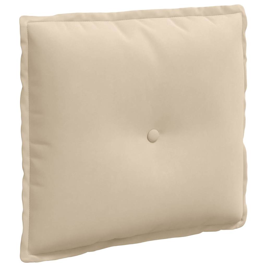Cuscino per Schiena Crema 50 x 45 cm Tessuto in Microfibra