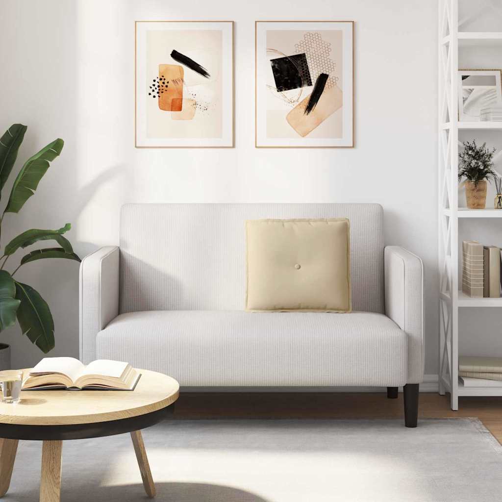 Cuscino per Schiena Crema 50 x 45 cm Tessuto in Microfibra
