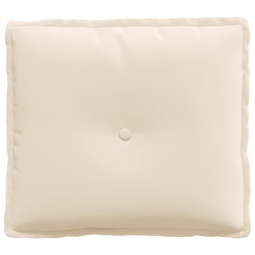 Cuscino per Schiena Beige 50 x 45 cm Tessuto in Microfibra
