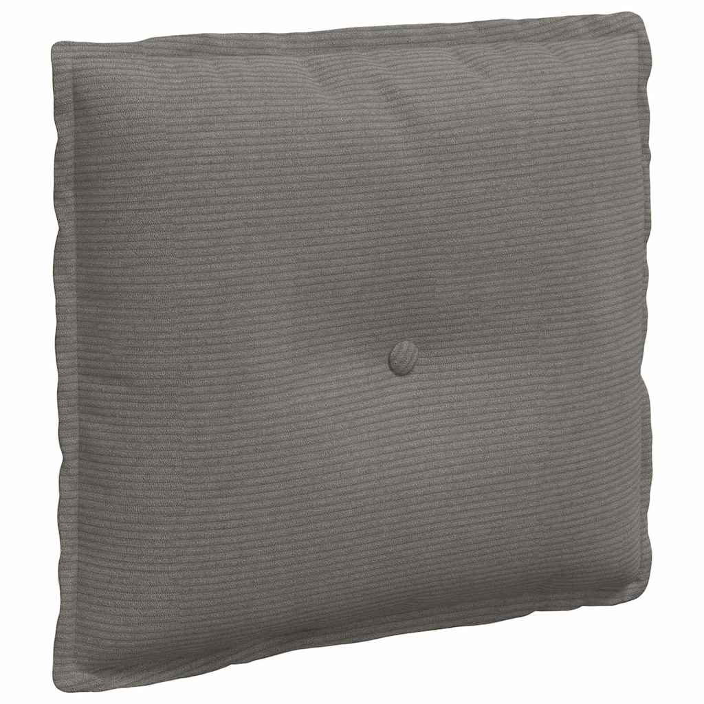Cuscino per Schiena Grigio Chiaro 50 x 45 cm Tessuto in Cords