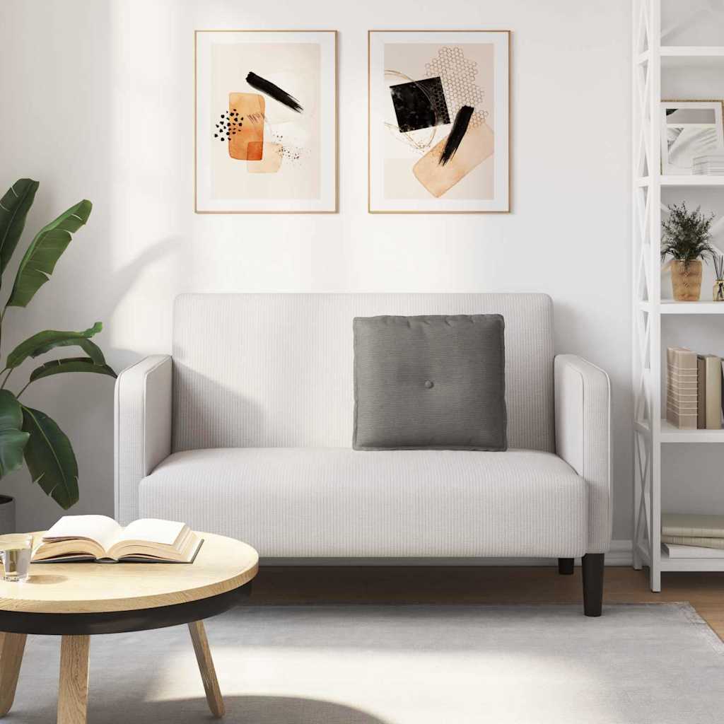 Cuscino per Schiena Grigio Chiaro 50 x 45 cm Tessuto in Cords