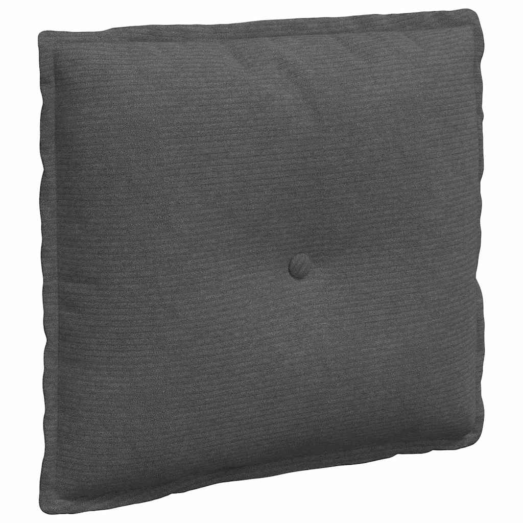 Cuscino per Schiena Grigio Scuro 50 x 45 cm Tessuto in Cords