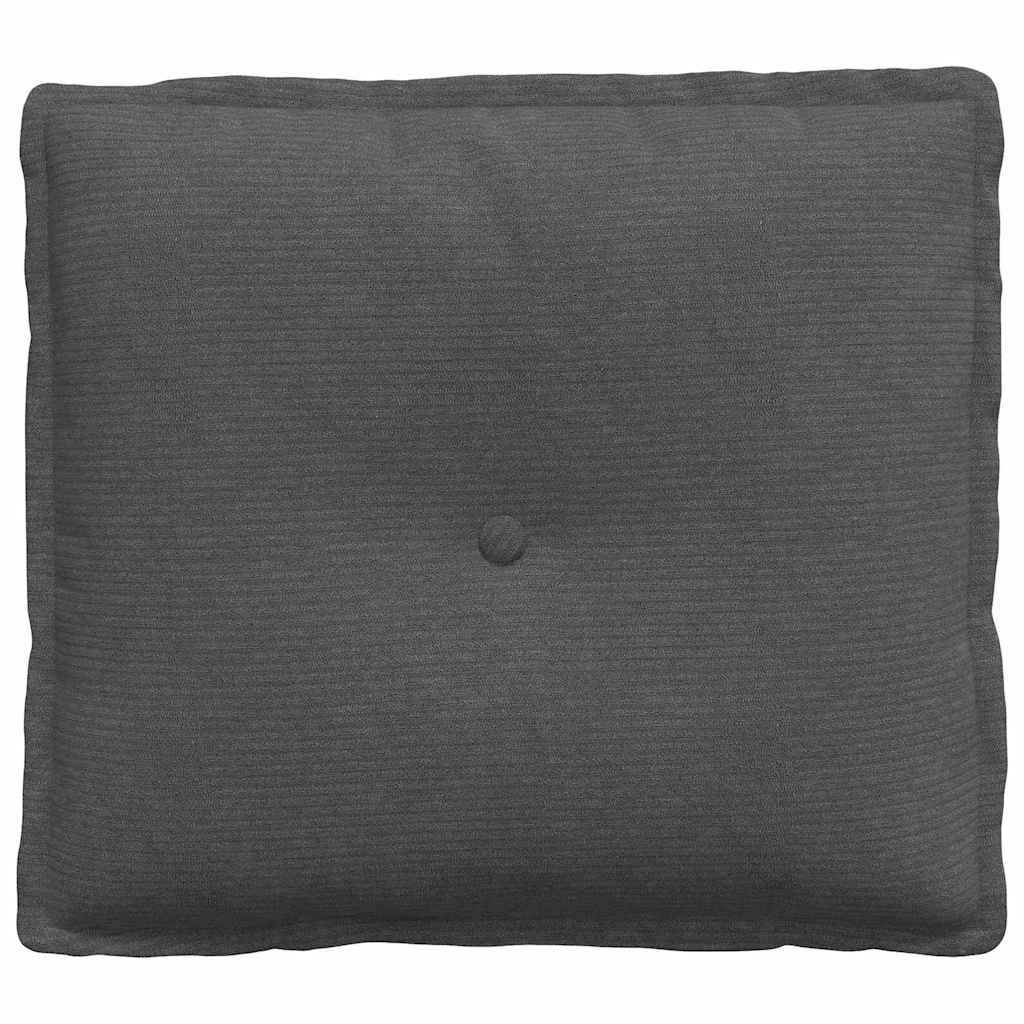 Cuscino per Schiena Grigio Scuro 50 x 45 cm Tessuto in Cords