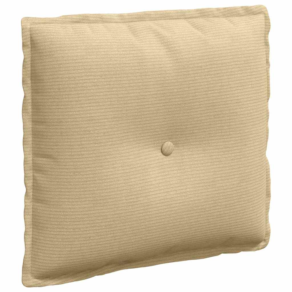 Cuscino per Schiena Grigio Verde 50 x 45 cm Tessuto in Cords