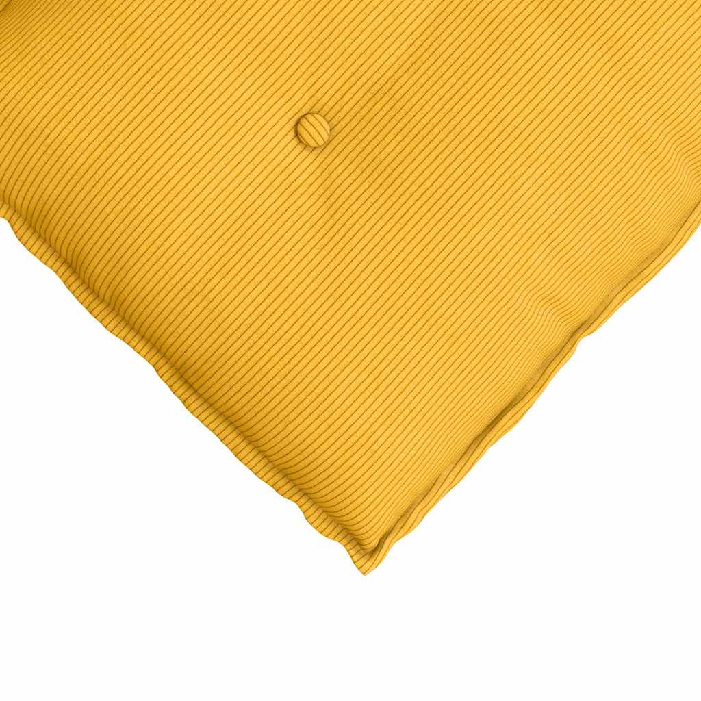 Cuscino per Schiena Giallo Chiaro 50 x 45 cm Tessuto in Cords